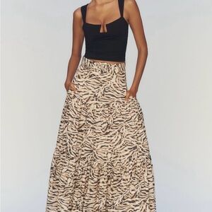 Anthropologie Hutch Belted Tiered Maxi Skirt Size XS New with Tags